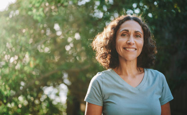 Woman smiling with relief